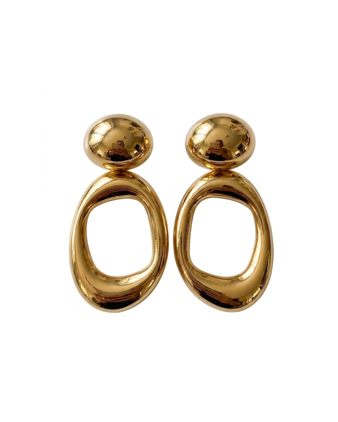 Boucles d'oreilles pendantes Lola en laiton doré