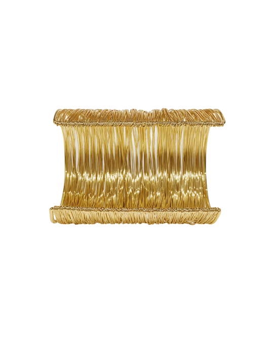 Manchette fil d’or en laiton doré