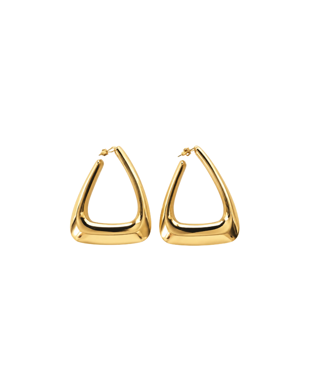 Boucles d'oreilles Dorée Triangle XXL