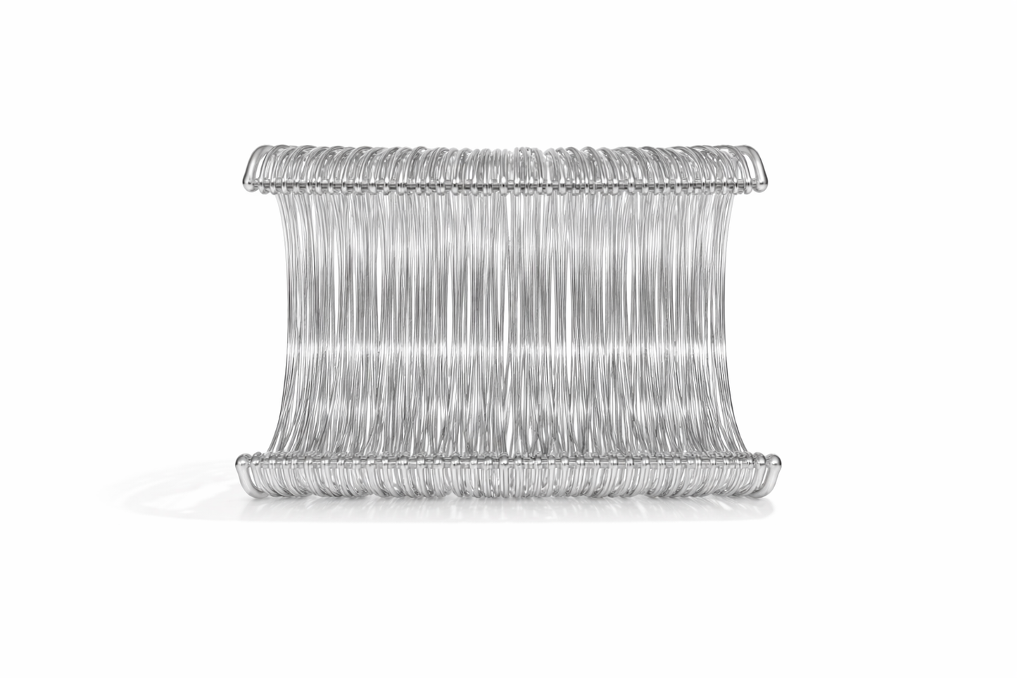 Manchette fil d’argent en laiton argenté