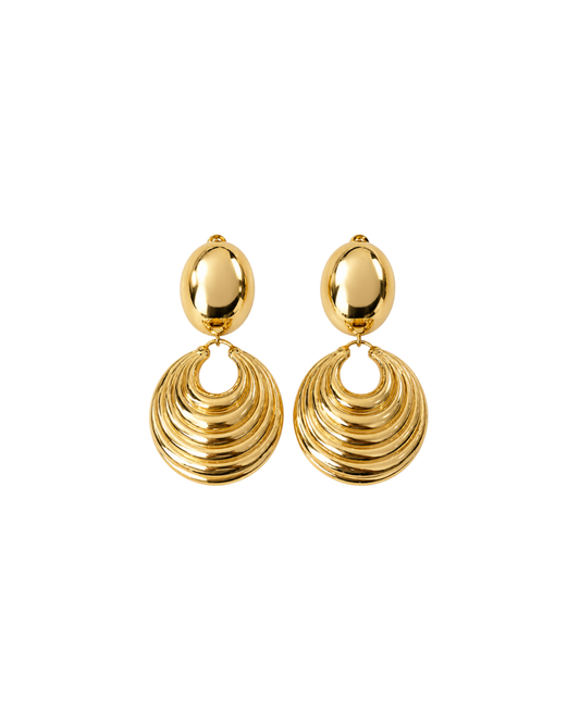 Boucles d'oreilles XXL Renée Laiton Doré