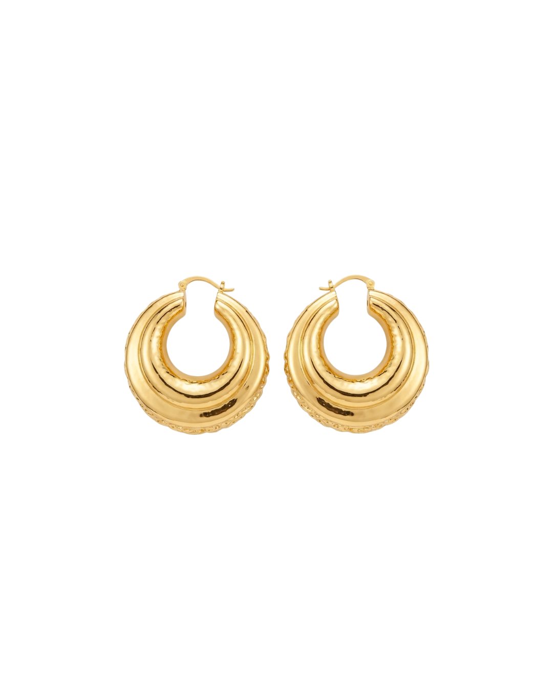 Boucles d'oreilles Albane Laiton Doré