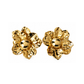 Boucles d'Oreilles Lila Fleur Dorée Martelée