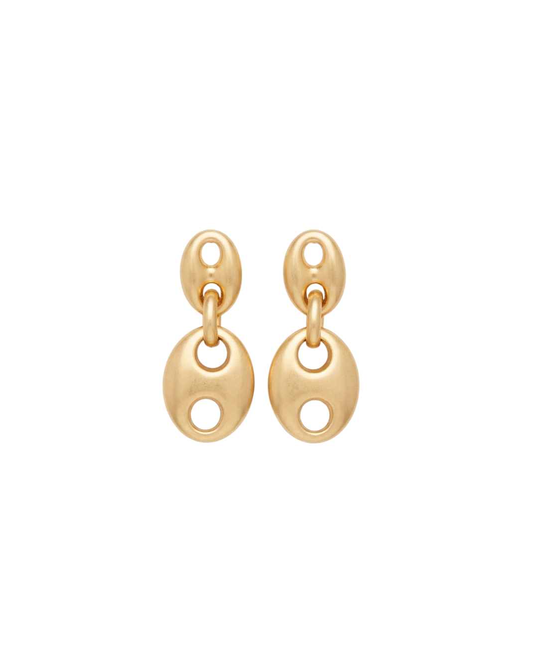 Boucles d'oreilles Marine Laiton Doré Brossé