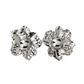 Boucles d'Oreilles Lila Fleur Argentée Martelée