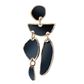Boucles d'oreilles Ana en émail noir