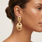 Boucles d'oreilles Marine Laiton Doré Brossé