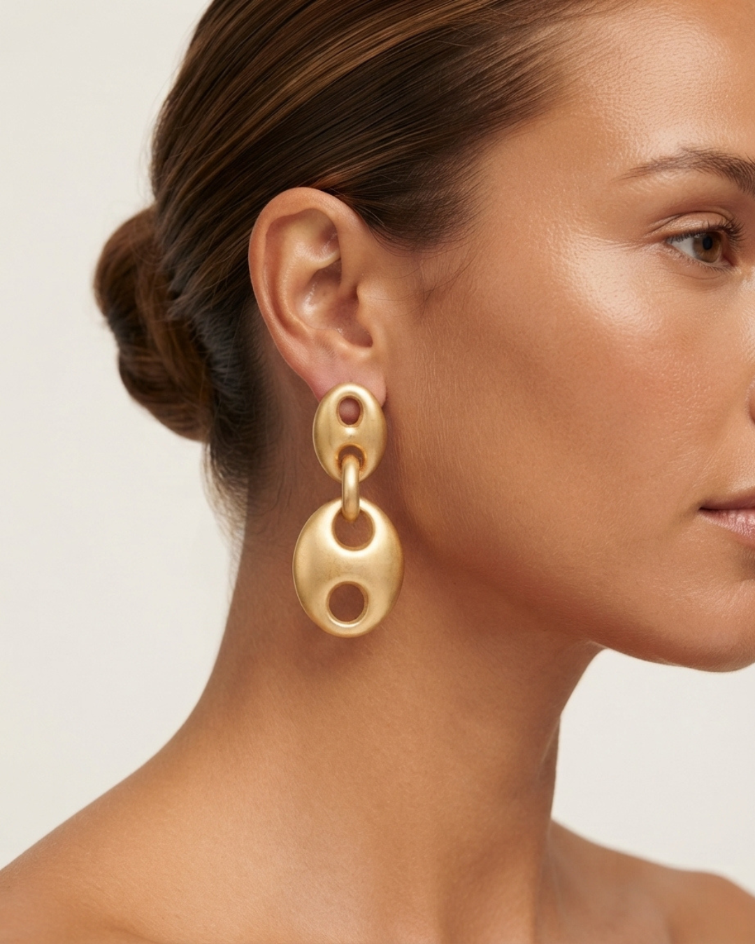 Boucles d'oreilles Marine Laiton Doré Brossé