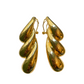 Boucles d'oreilles Mia en laiton doré soufflé