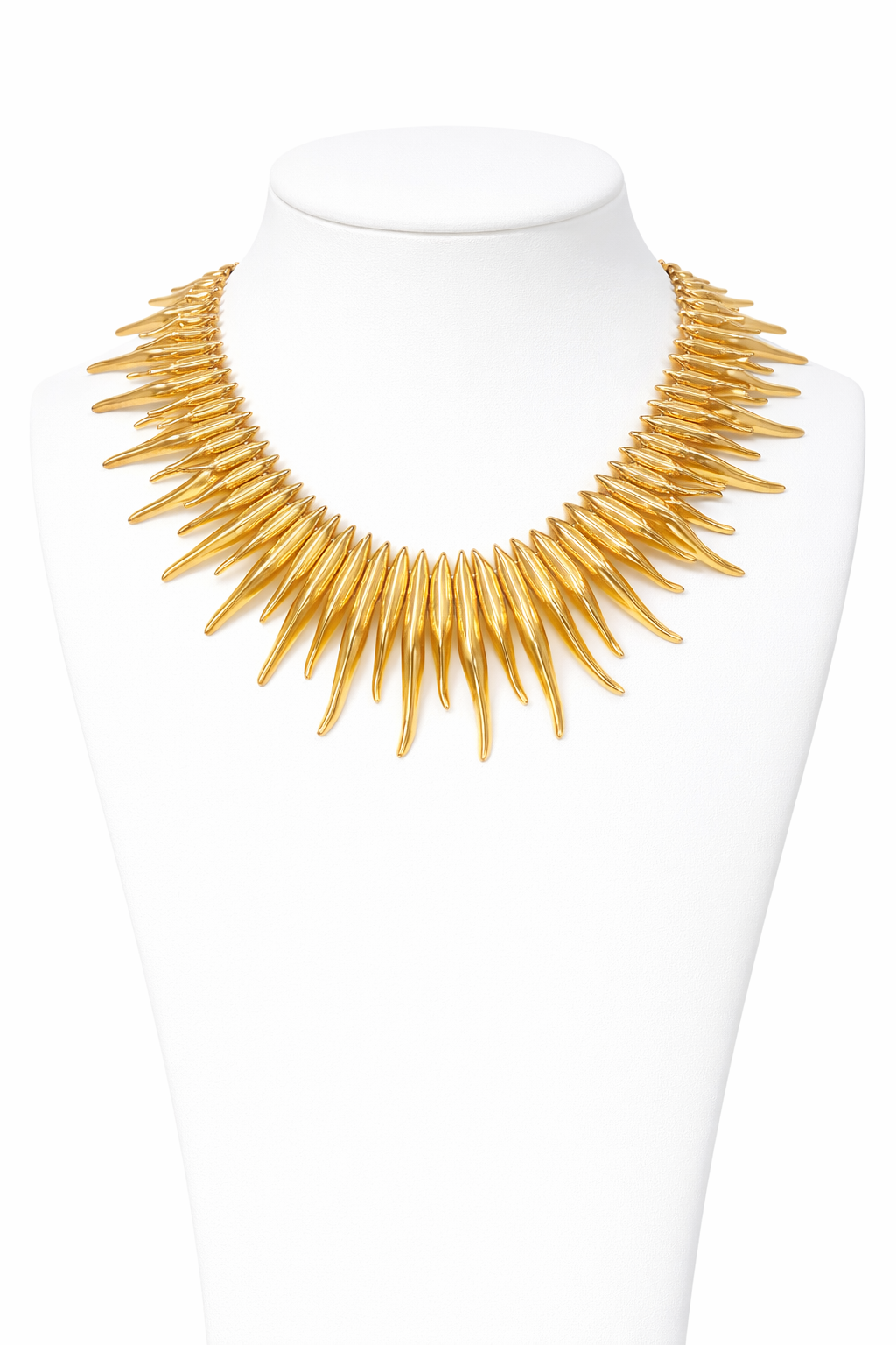 Collier réglable soleil en laiton doré