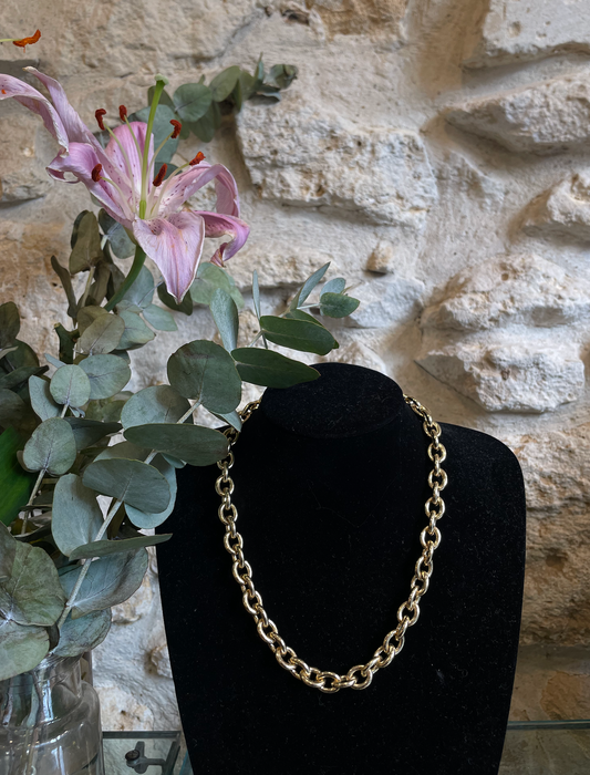 Collier chaine gold en laiton doré Elie