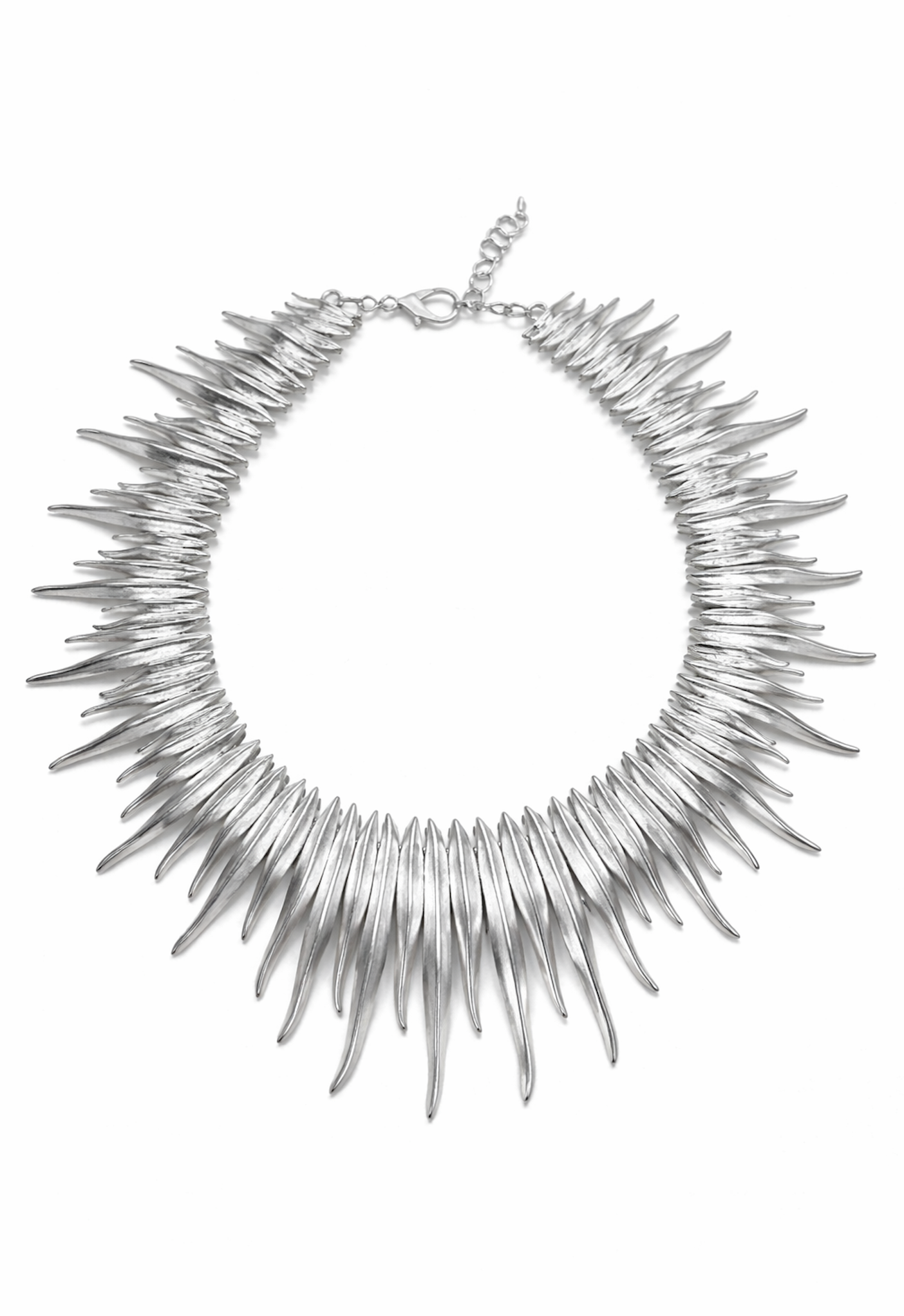 Collier Ras de cou soleil en laiton argent brossé