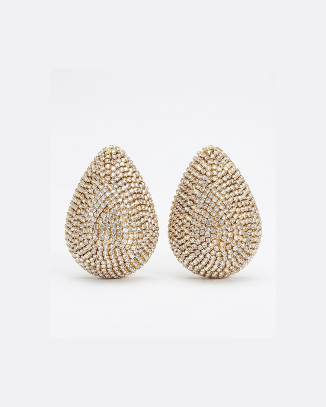 Boucles d'oreilles Théa en strass et laiton doré