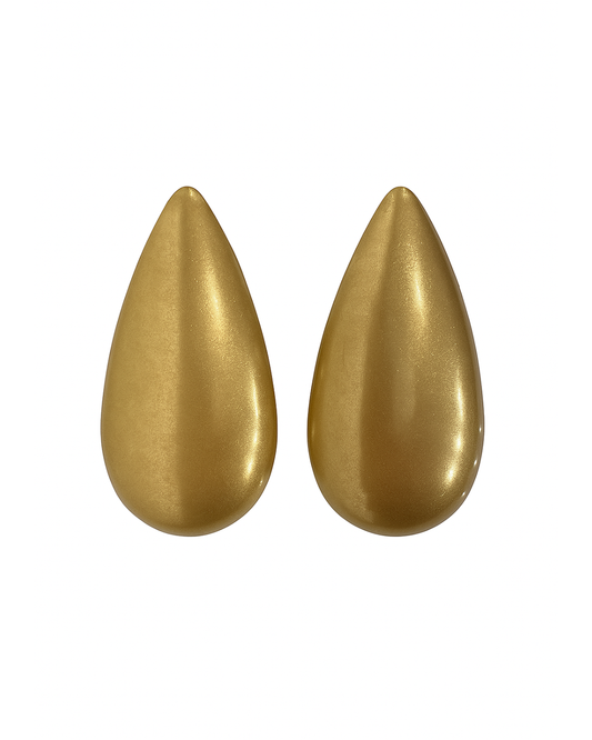 Boucles d'oreilles gouttes en laiton brossé doré