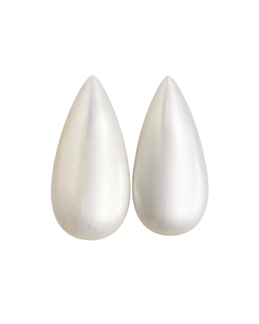 Boucles d'oreilles gouttes en laiton brossé argent