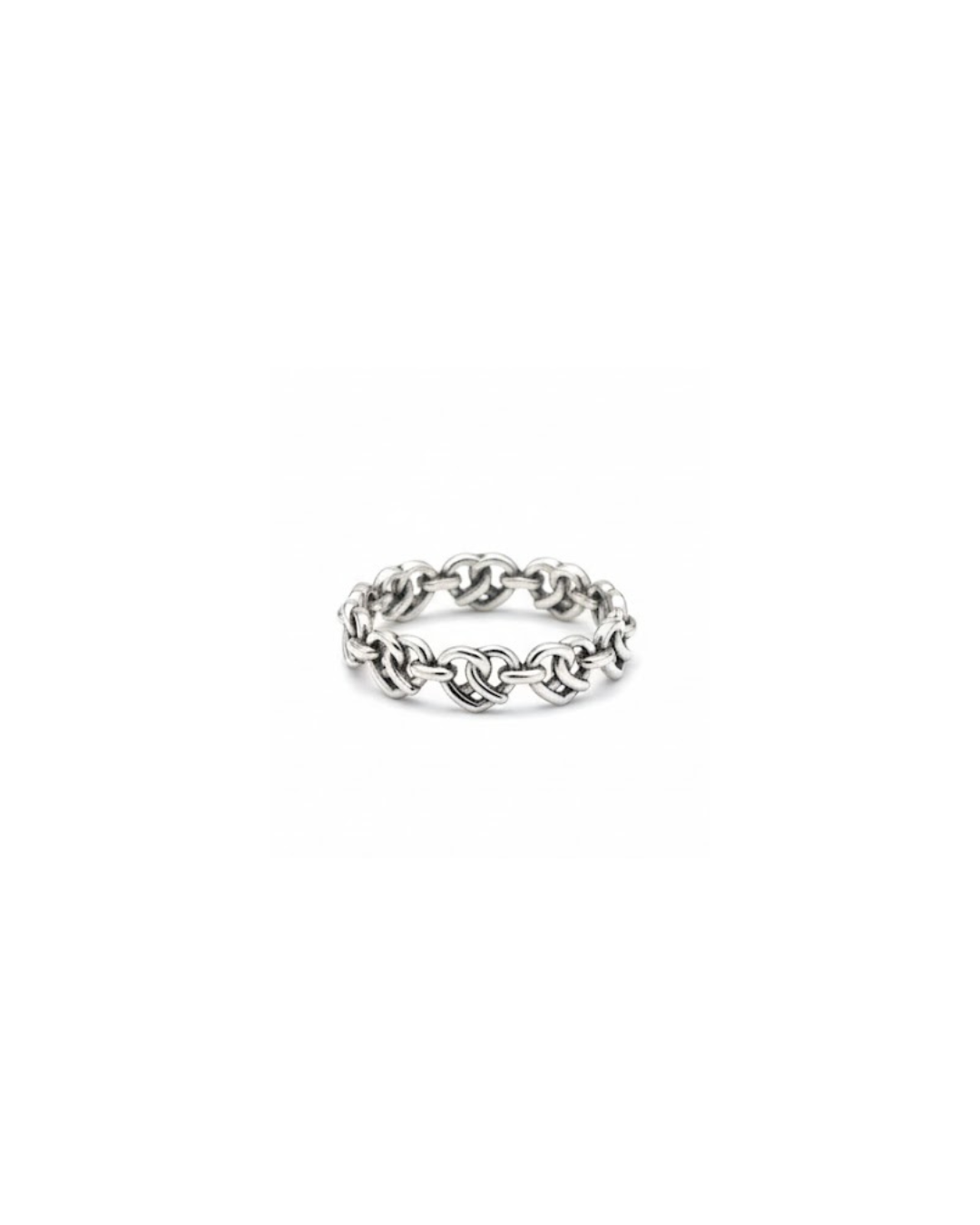 Bague en Argent 925 Motif Cœurs Entrelacés