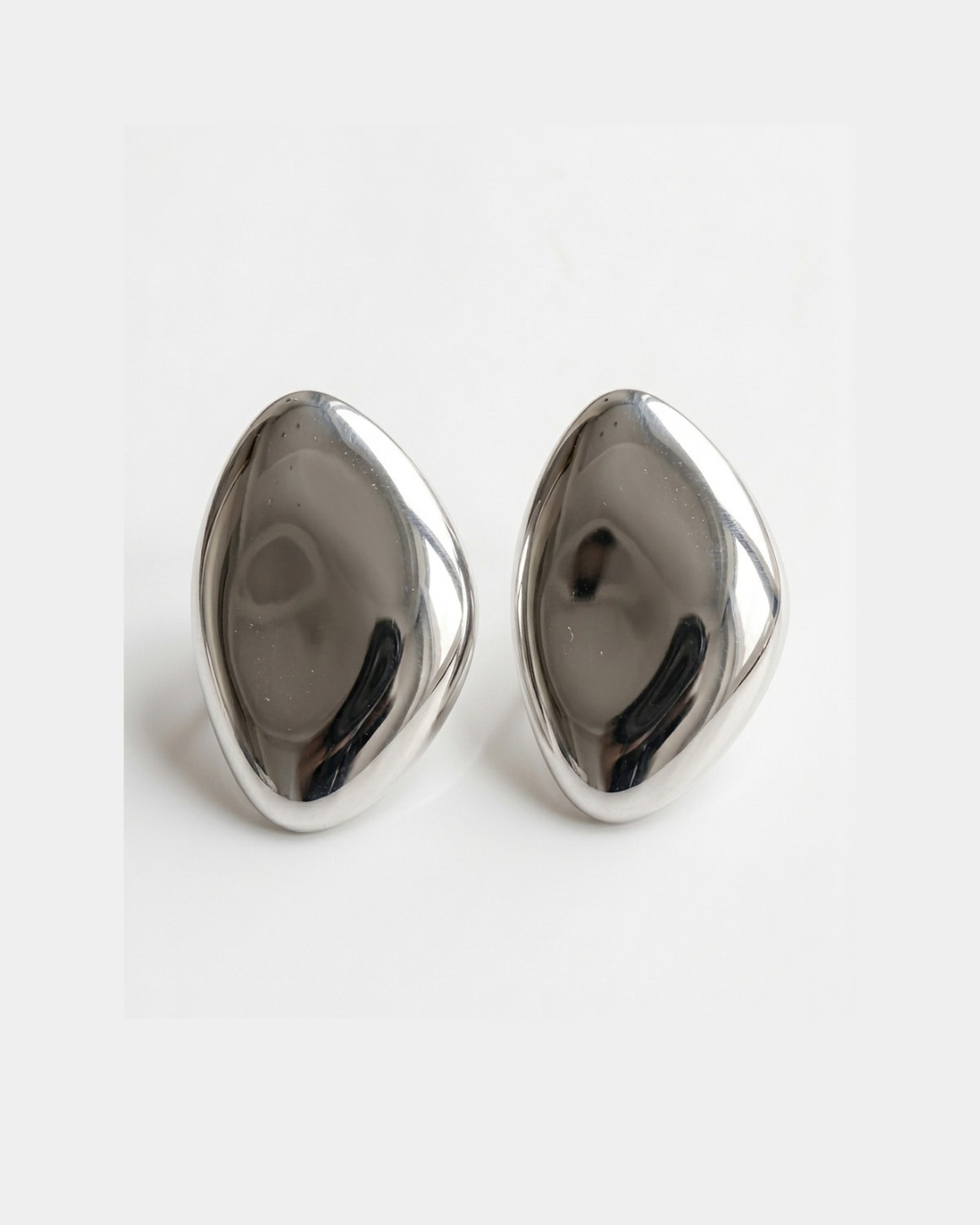 Boucles d'Oreilles Disques Théa en laiton argenté