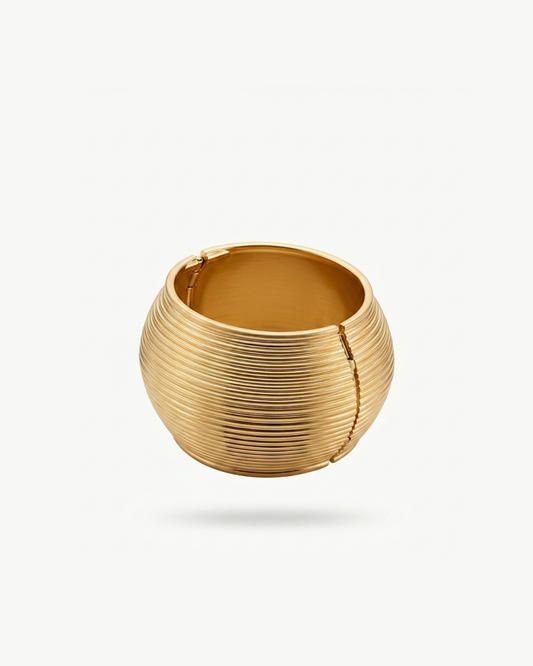 Bracelet Jonc Manchette Strié Zoé