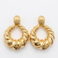 Boucles d'oreilles créoles Claudia plaqué or
