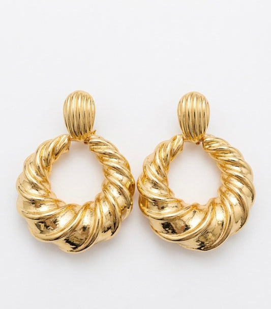 Boucles d'oreilles créoles Claudia plaqué or