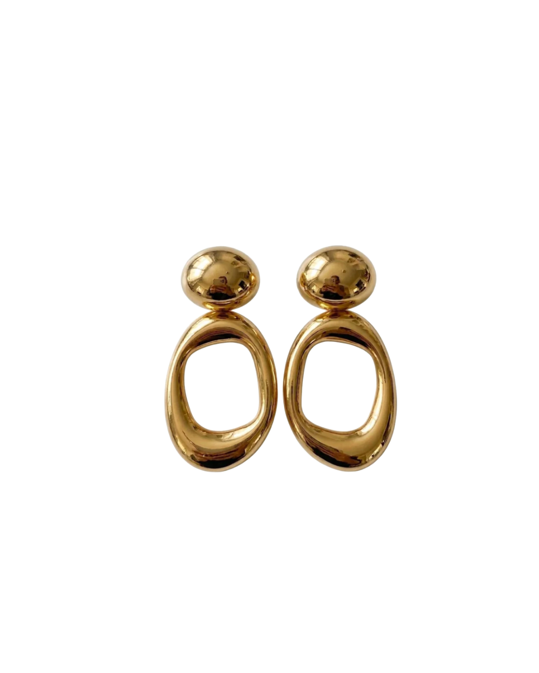 Boucles d'oreilles pendantes Lola en laiton doré