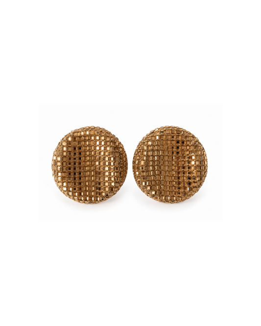 Boucles d'oreilles Stella en strass doré bronze