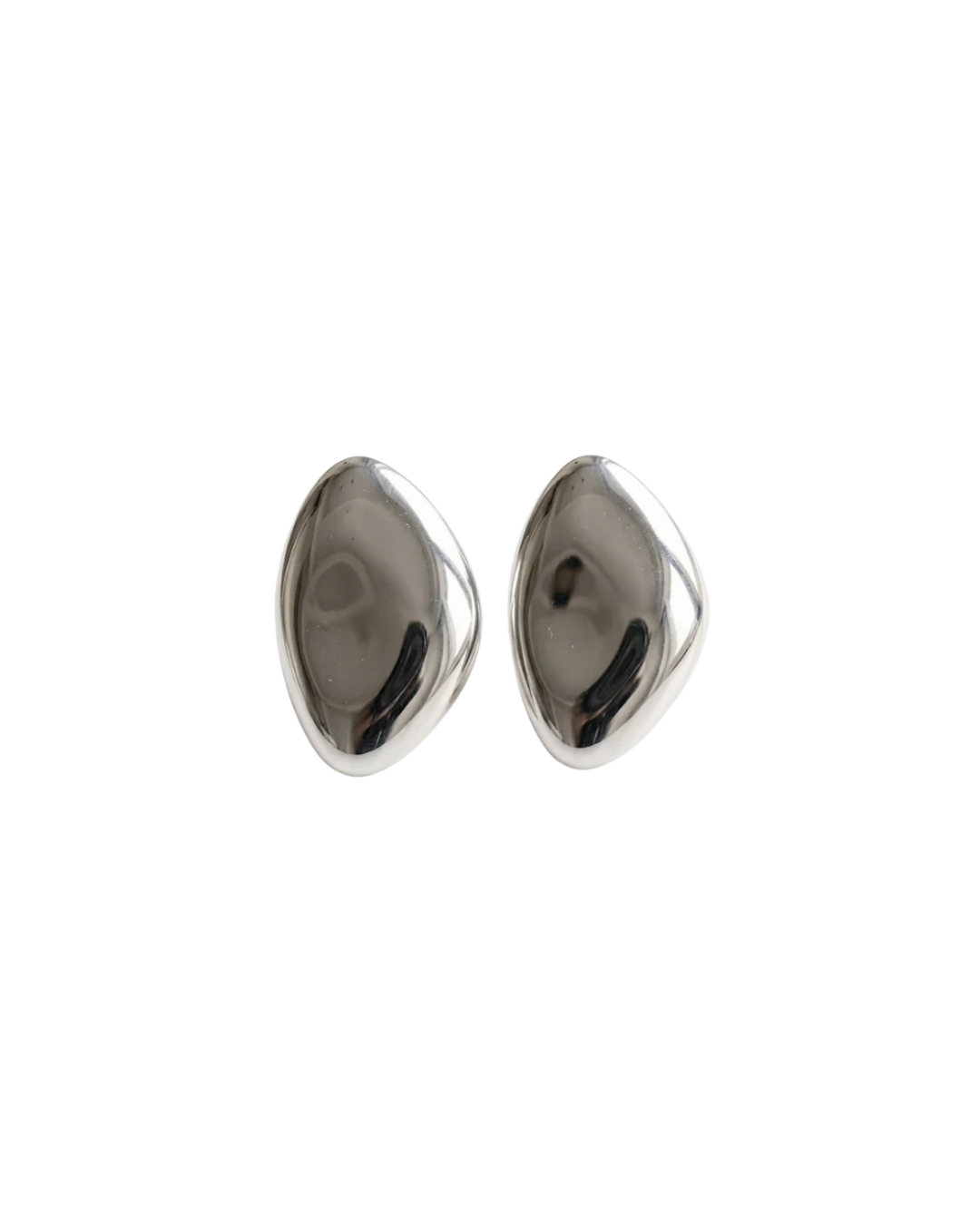 Boucles d'Oreilles Disques Théa en laiton argenté