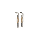 Boucles d'oreilles Kamelia dorée et strass