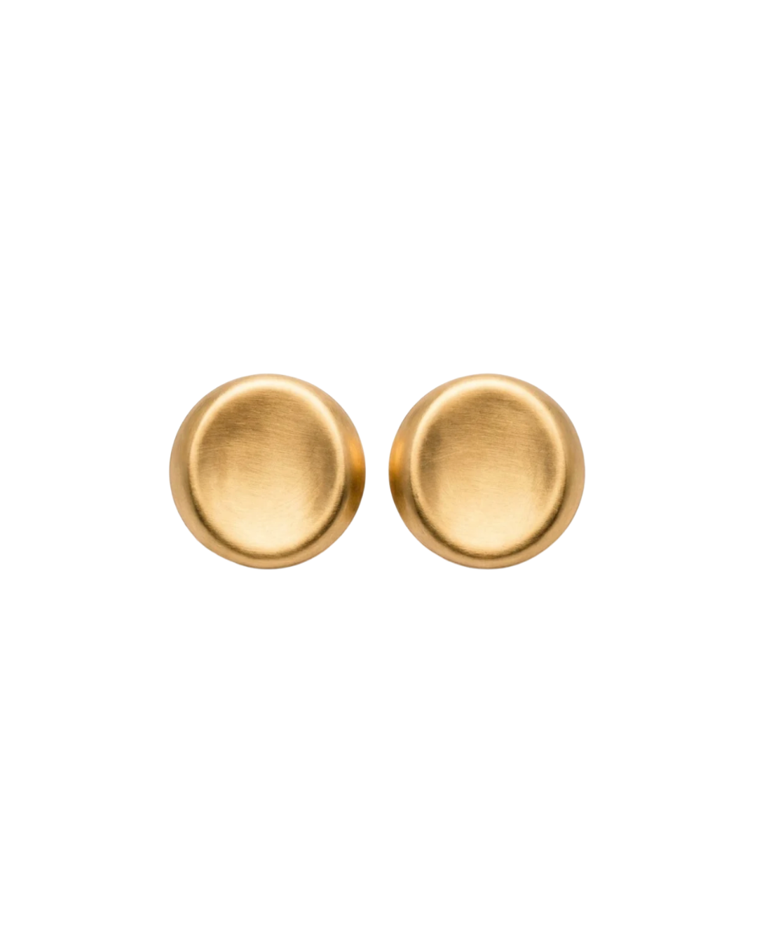 Boucles d'oreilles rondes Mila en laiton doré brossé