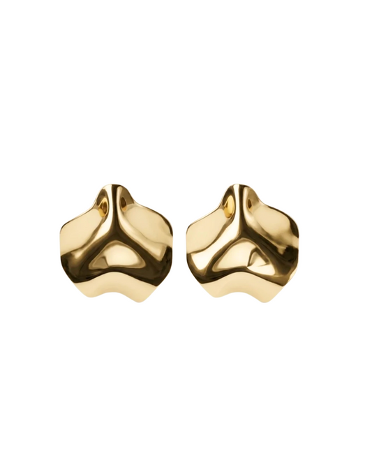 Boucles d'oreilles Ondine en laiton doré