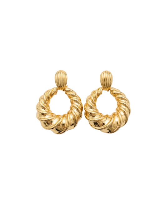 Boucles d'oreilles créoles Claudia plaqué or