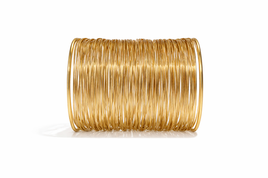 Manchette fil d’or en laiton doré